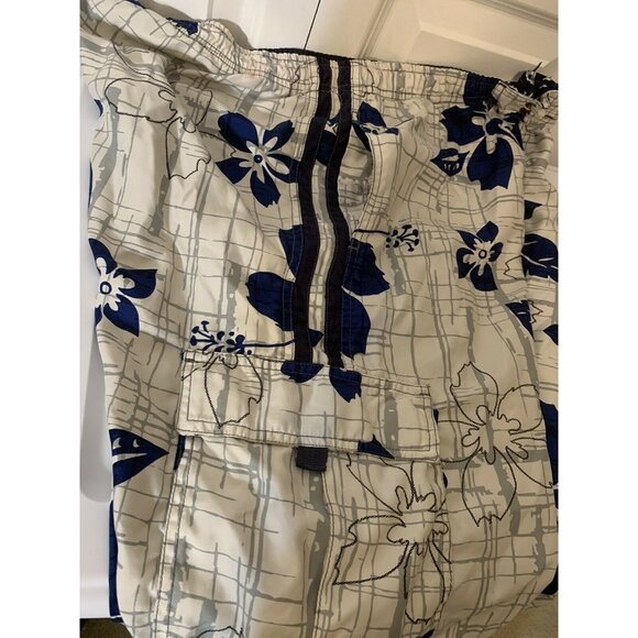 Burnside Men's Sz L Board Swim Shorts‎ MultiColor Blue White Missing drawstring - Picture 7 of 9